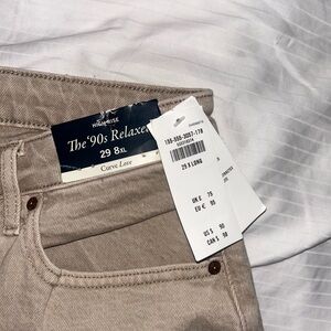 Abercrombie '90s Relaxed High-Rise Jeans Extra Long- Oat